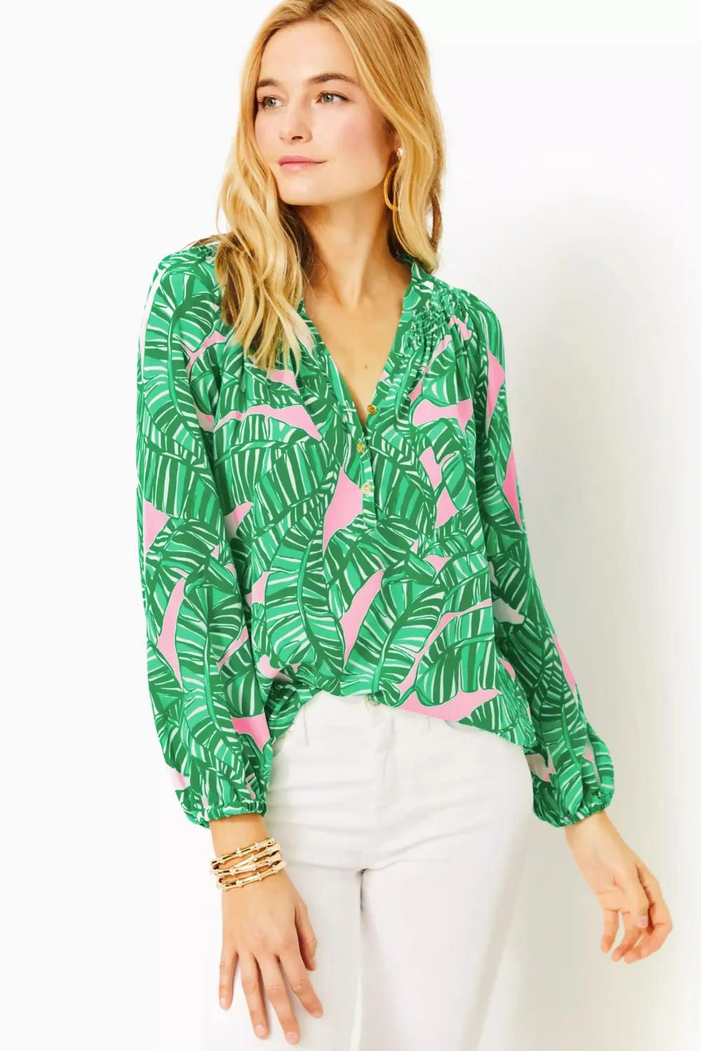 Lilly Pulizter Elsa Silk Top - Let's Go Bananas