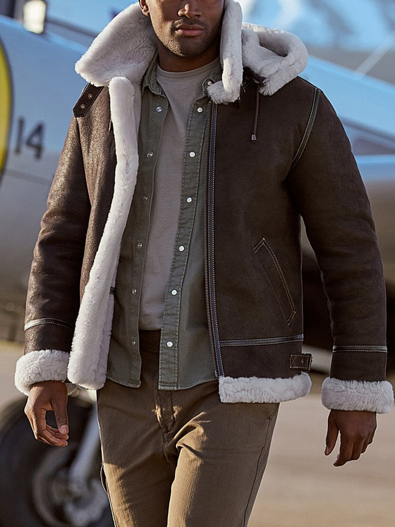 Classic Sheepskin B-3 Bomber Jacket