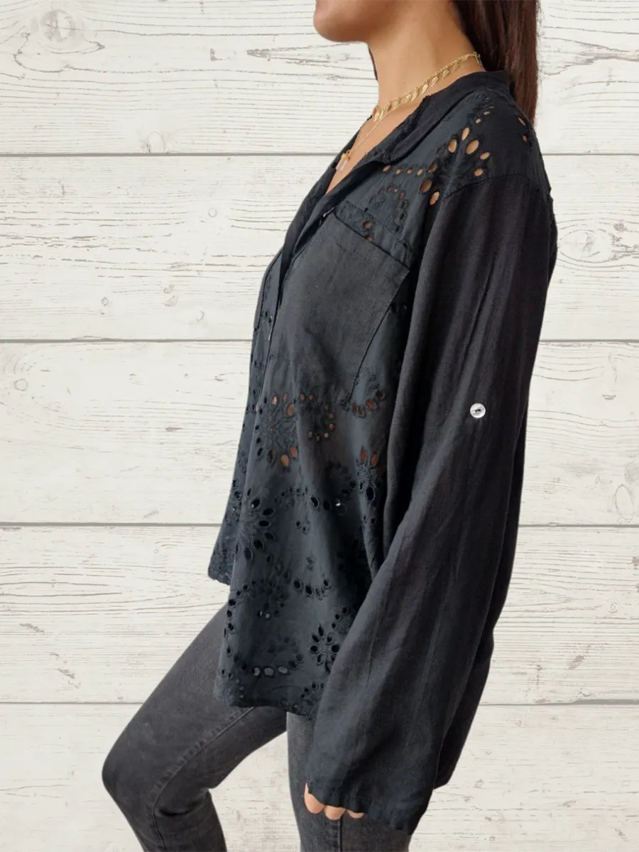 Women's Casual Elegant Lace Top Shirts