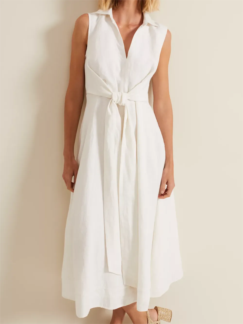 Becky Midi Linen Blend Dress