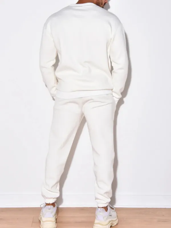 Men's Athleisure White Suit