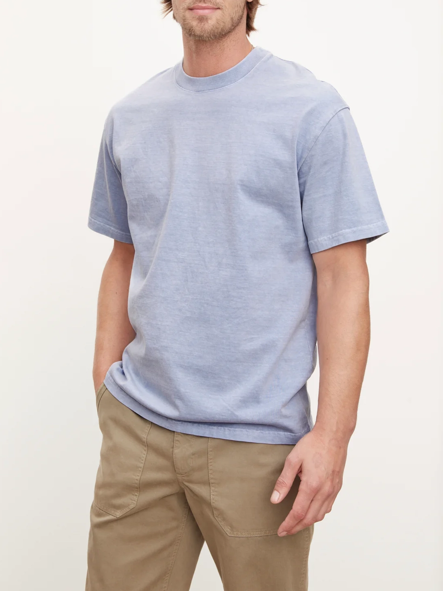 Men'S Drop Shoulders Cotton T-Shirt