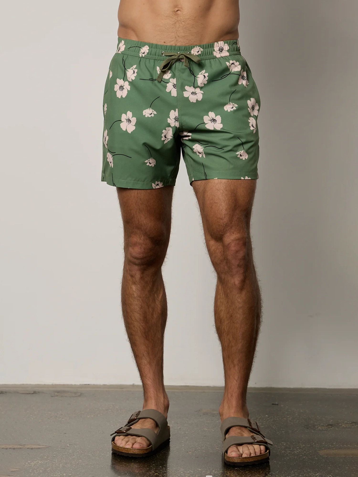 Floral Print Swim Trunks