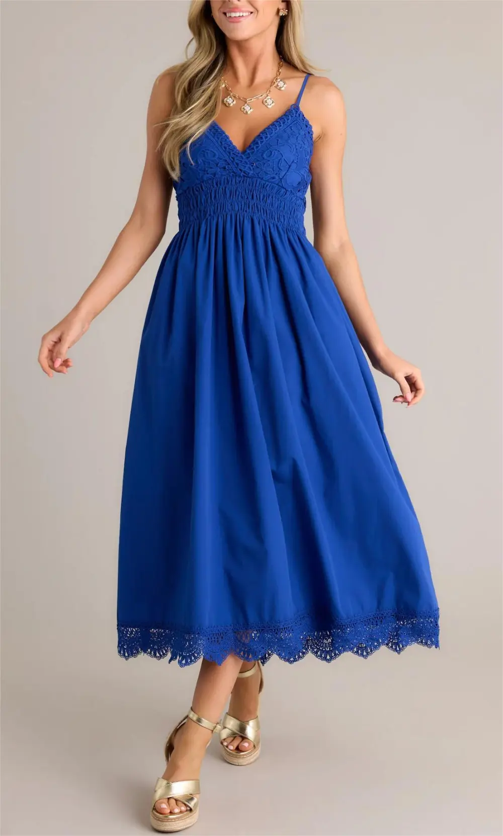 ETHEREAL ELEGANCE ROYAL BLUE MAXI DRESS