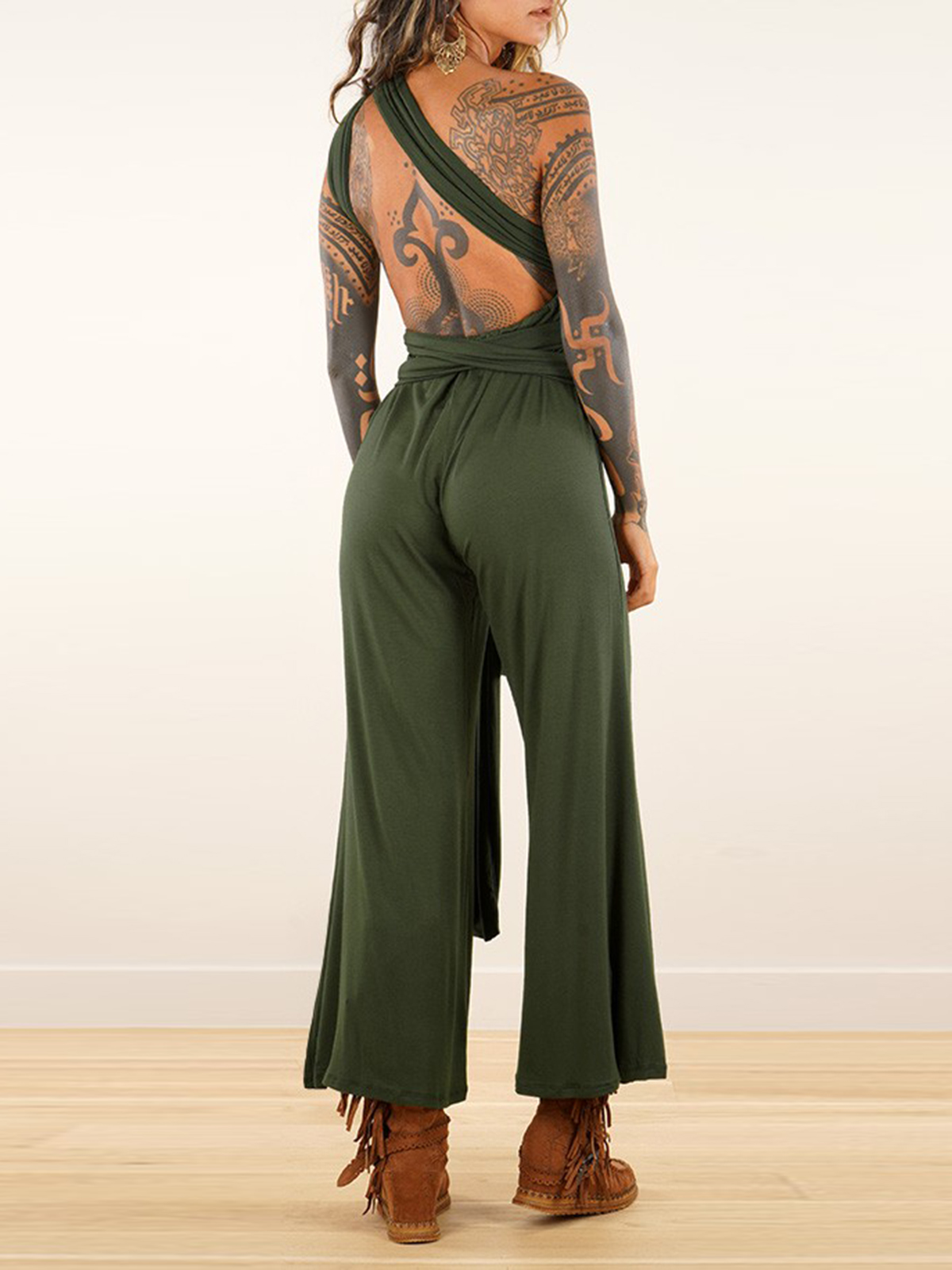 Cross Halter Jumpsuit