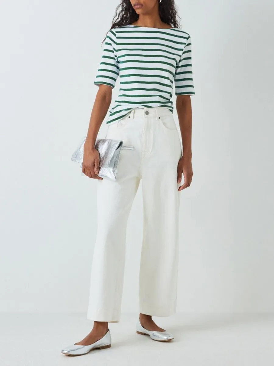 Striped Boat Neck Top