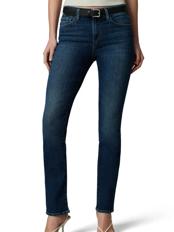 High Rise Rhinestone Straight Leg Jeans