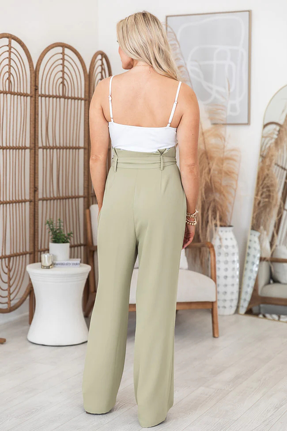 Sweet Gesture Green Paperbag-Waist Jumpsuit