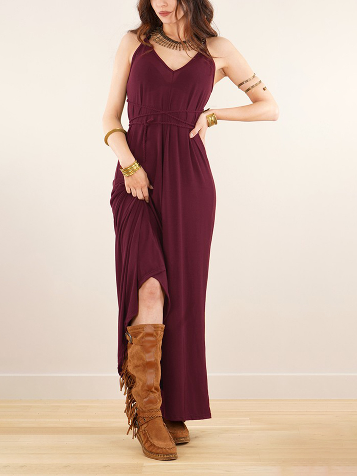 Loose And Reversible Strappy Long Dress