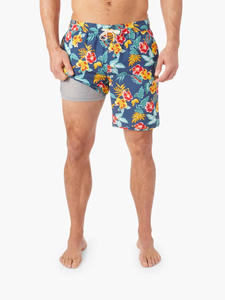 Men's Yellow Tropics Beach Shorts