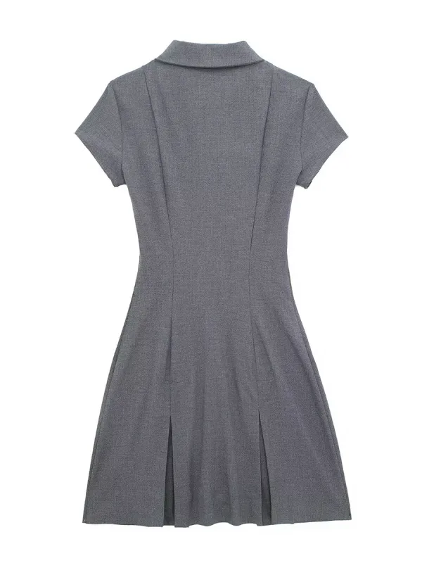 Women's Short Dress with Lapels