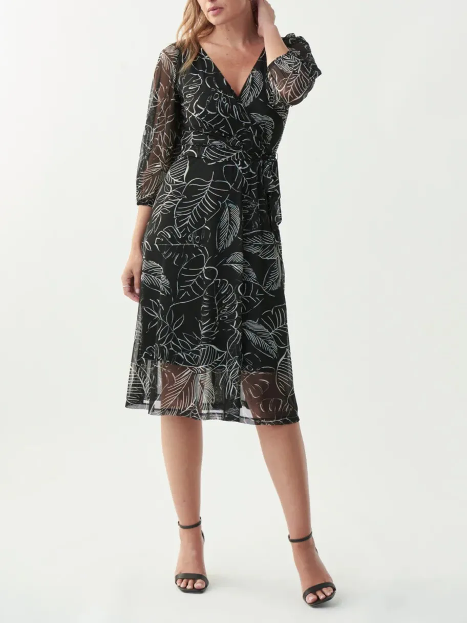 Dress Black Vanila Print