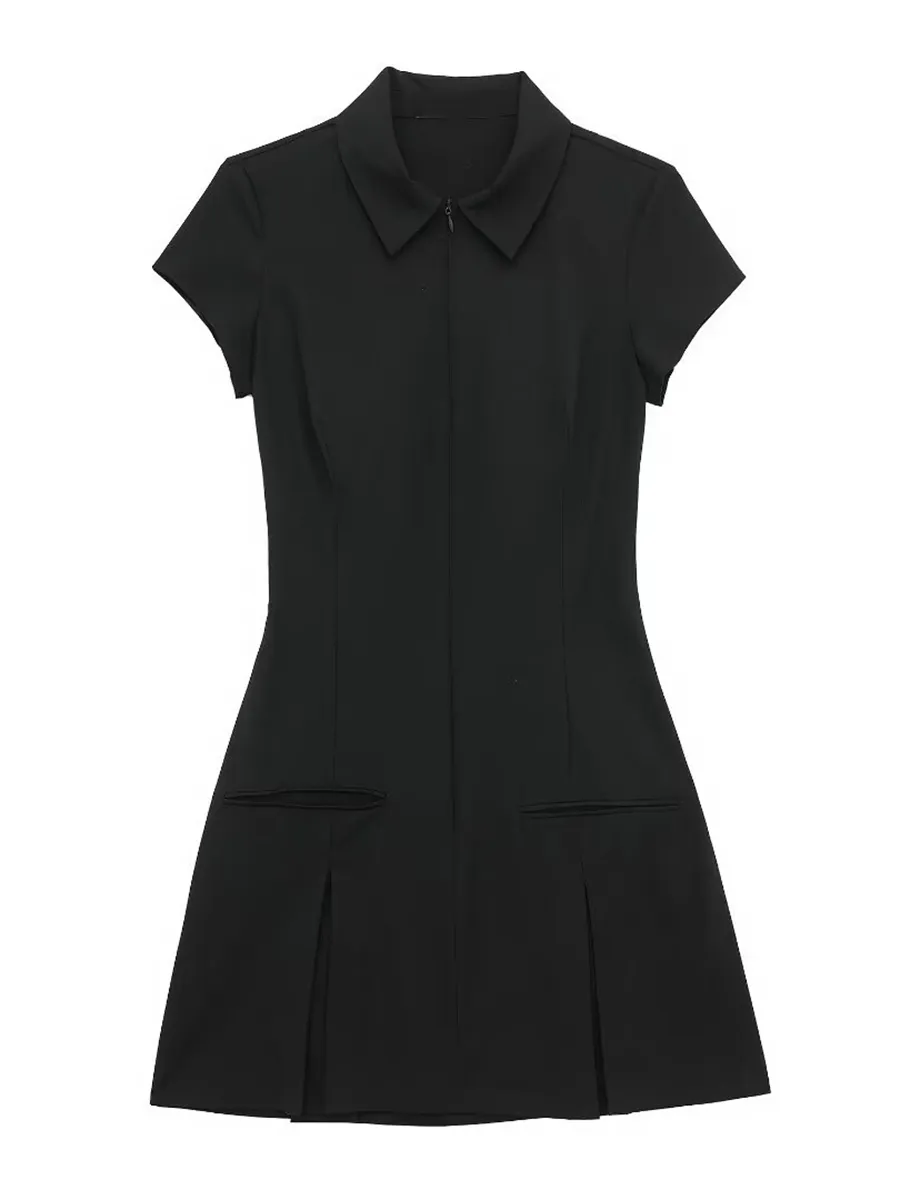 Women's Short Dress with Lapels