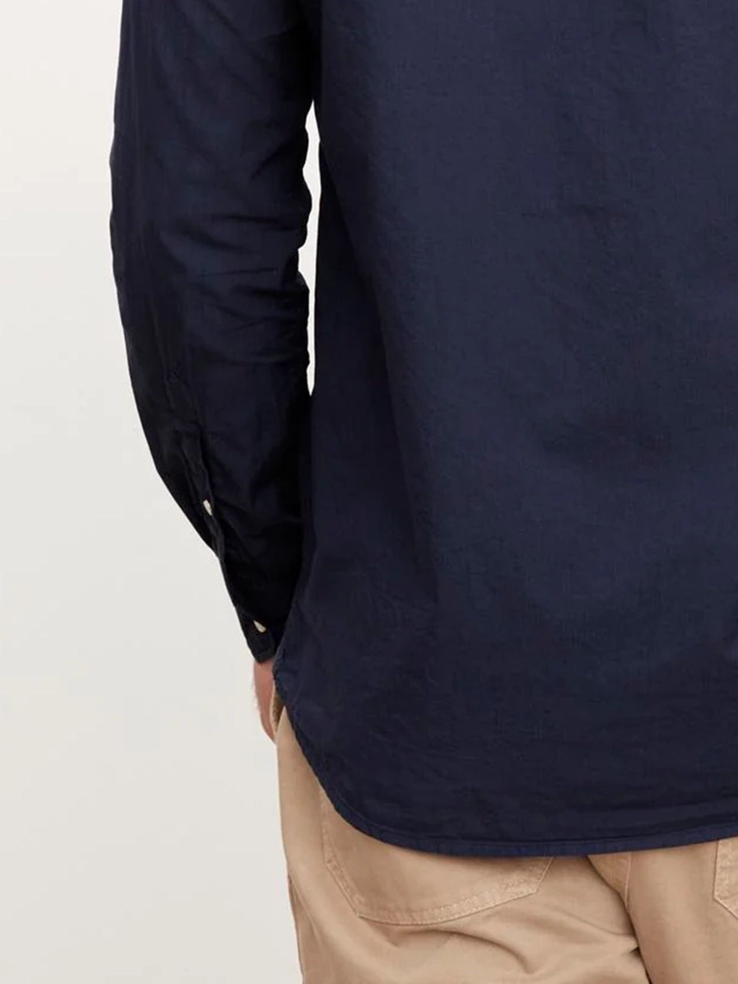 Pocket Front Solid Casual Long Sleeve Shirt