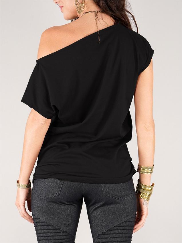 Boat Neck Loose T-shirt