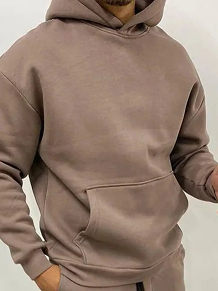 Men's athleisure hooded sweatshirt suit